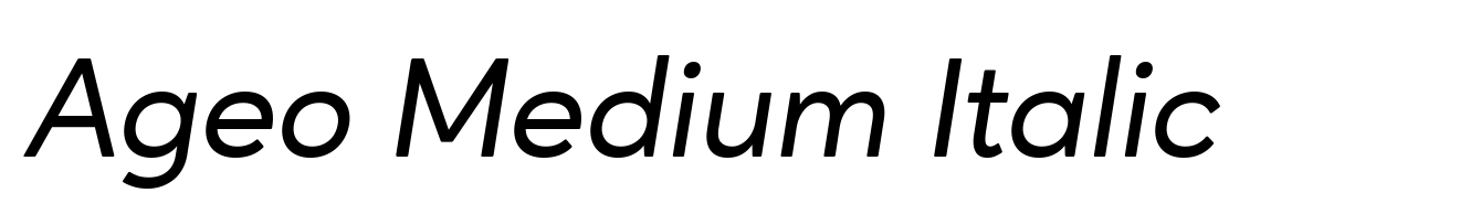 Ageo Medium Italic